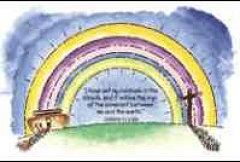 Rainbow Christian Postcards (Pkg of 25)