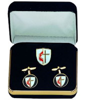 United Methodist Cufflinks, Tie Pin Set