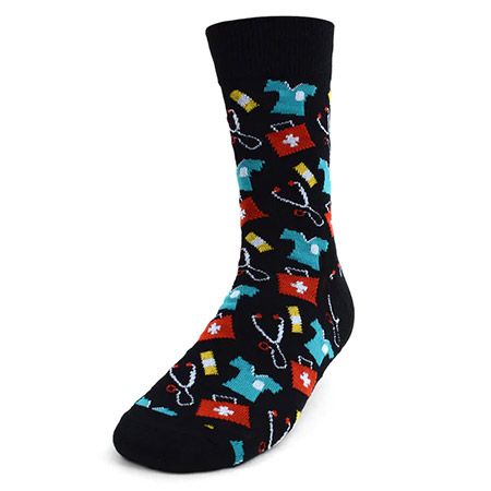 Future Doctor Black Novelty Socks  ….Luxury Cotton Novelty Socks 
