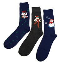 3 Pairs Pack Christmas Snowman Socks