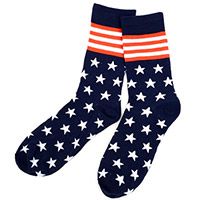 Stars & Stripes American Flag Socks, Patriotic Socks, Novelty Socks