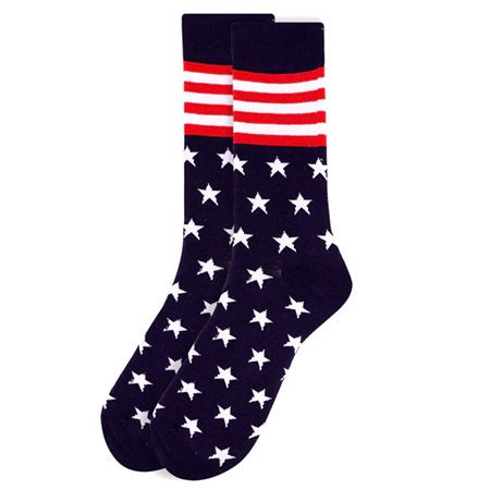 Stars & Stripes American Flag Socks, Patriotic Socks, Novelty Socks