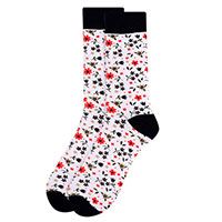 White Floral Wedding Novelty Socks