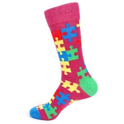 Autism Awareness Puzzle Piece Novelty Socks