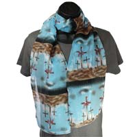 Pastel Colored Easter Scarf with Cross and Stole
