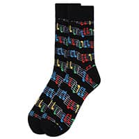 Colorful Music Note Novelty Socks