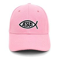 Jesus Ichthys Embroidered Baseball Cap