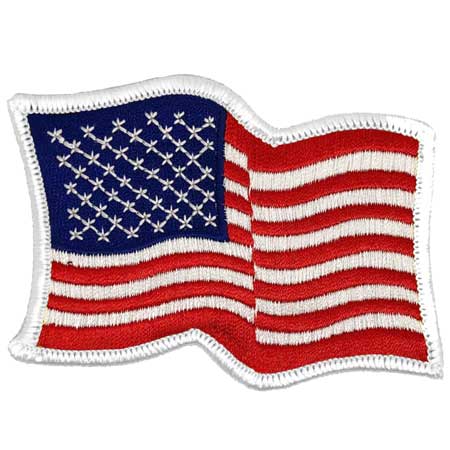 American Flag, USA, Embroidered, Iron On or Sew