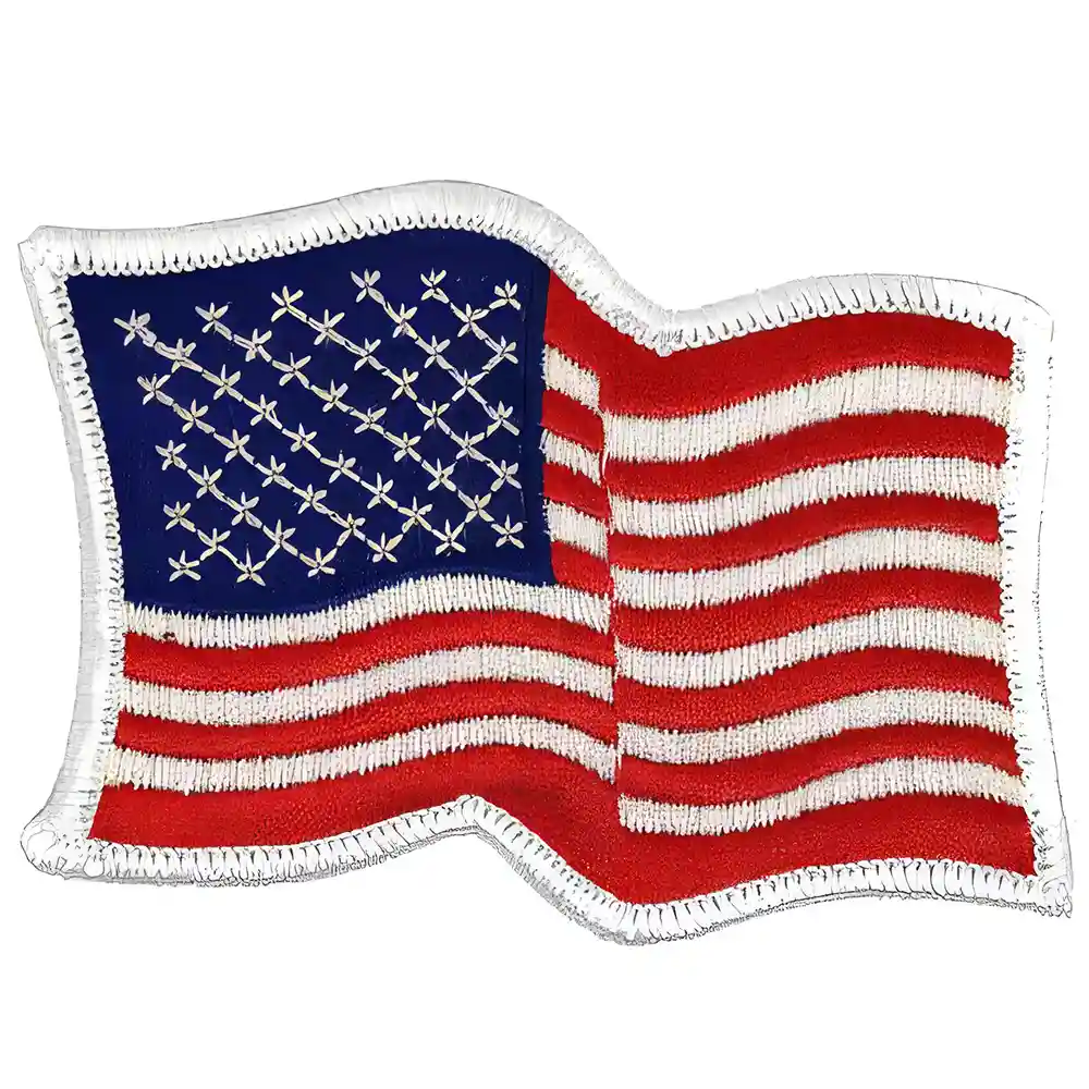 Embroidered American Flag Patch - Iron On or Sew On Patch