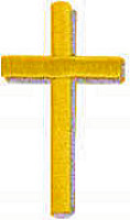 Embroidered Gold Cross Patch