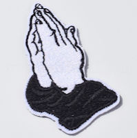 Embroidered Praying Hands Iron-on 