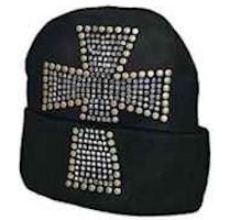 Rhinestone Cross Beanie - Cross Beanie Hat - Christian Beanie