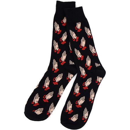 Praying Hands Novelty Socks