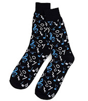 Music Note Socks - Novelty Music Socks