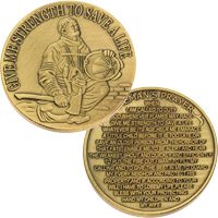 Fireman's Prayer Challenge Coin Deluxe