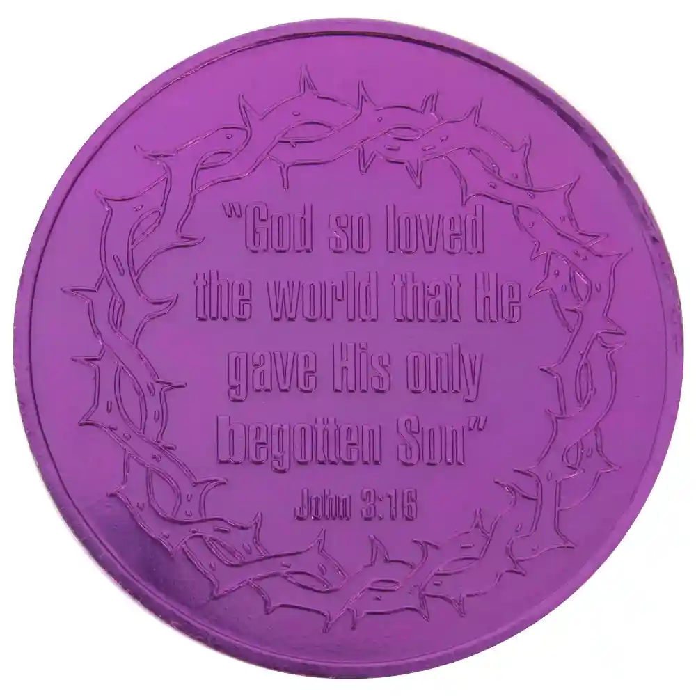 John 316 coin - crown of thorns bible verse Easter gift