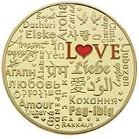 Words of Love Deluxe Coin Gold Plated 