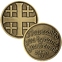 Jerusalem Cross Coin Bronze