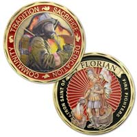 Firefighter St. Florian Prayer Coin Gold