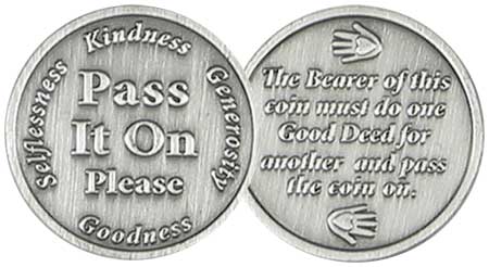 Pass It On Pocket Coin Tokens Pewter