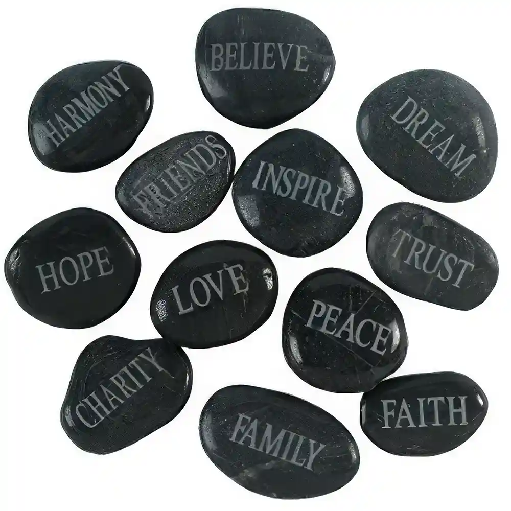 Pocket Faith Stones with Words on Natural Rocks