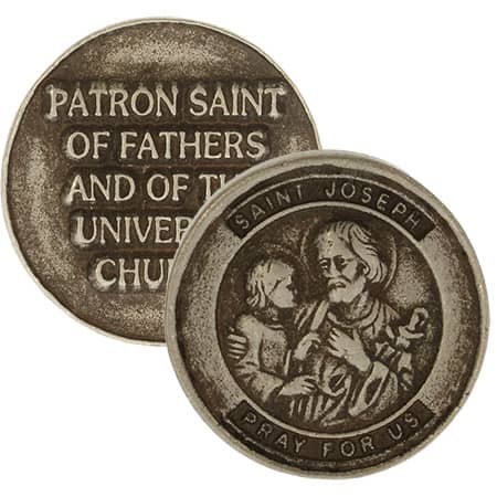 Choose Saint in Dropdown Box 1 in Diameter Patron Saint Coin
