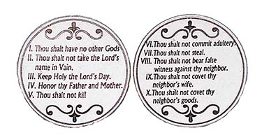 10 Commandments Silver Coin