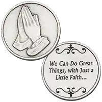 Faith Coin, Praying Hands Coin, Christian Token