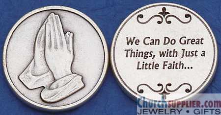 Great things Through Faith Coin, Praying Hands