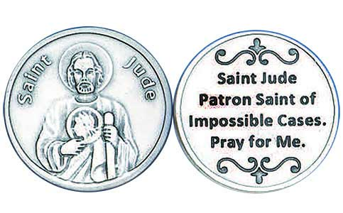Lord Gewähren Me Der Courage Silberton Runde Saint St.Jude Medaille 
