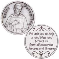 Saint Peregrine Prayer Coin - St Peregrine Coin