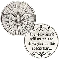 Holy Spirit Dove Confirmation Coin