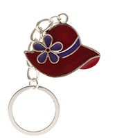 Red Flower Hat Keychain