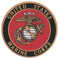 Marine Medallion Metal Coin Decal