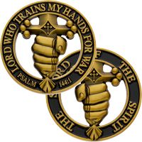 The Sword of the Spirit Armor of God Challenge Coin