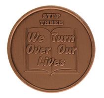 Step Three We Turn Over Our Lives, AA Recovery Copper Coin