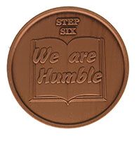 Step Six We Are Humble, AA Recovery Copper Coin