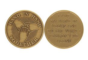 Hand in Hand Together Not Alone Coin