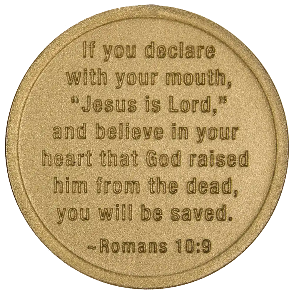 God Loves You Coin - Back