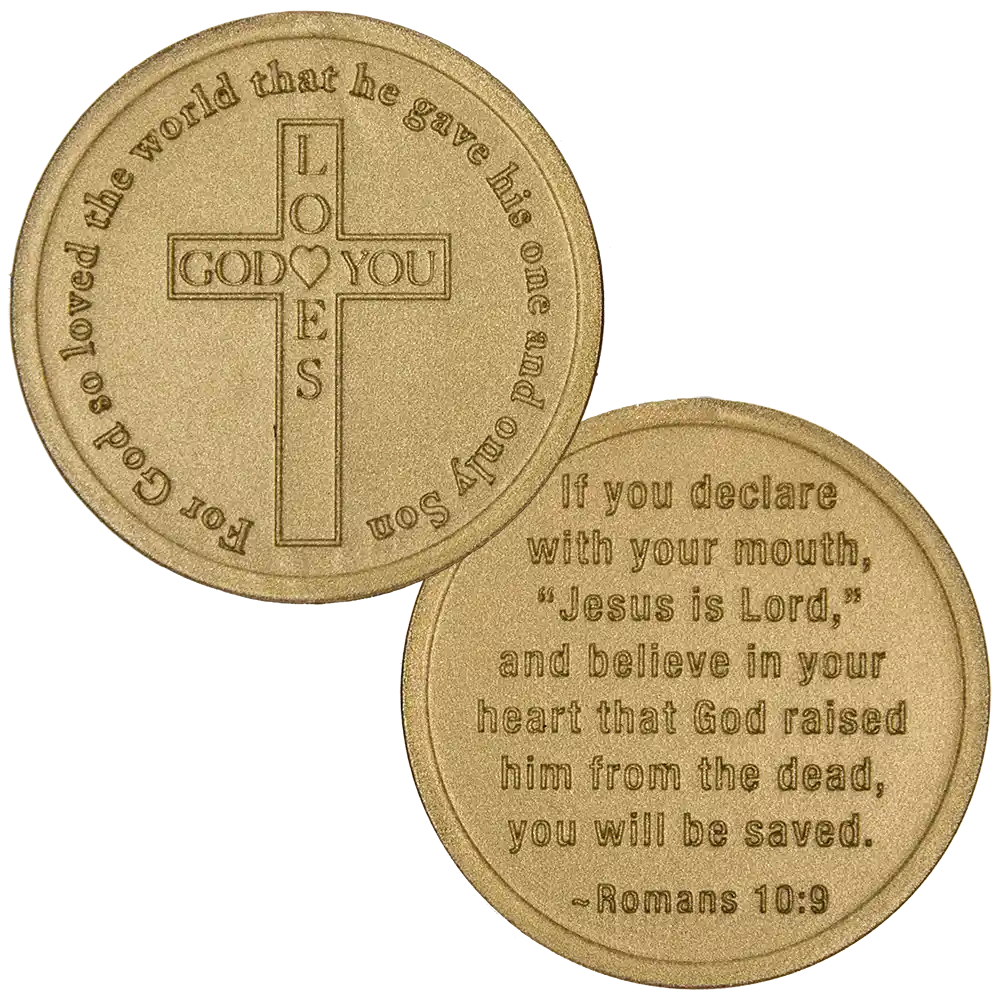 God Loves You Coin - Front and Back
