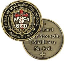 Armor of God Coin, Ephesians 6:10-18 Challenge Coin