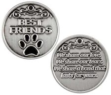 Pet Paw Print Pocket Coin Token Best Friends 