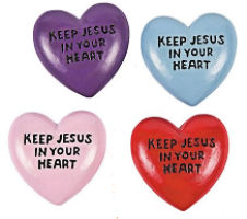 Keep Jesus in Your Heart Worry Stones (Pkg of 12)