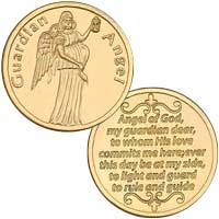 Gold Guardian Angel Coin, Angel in my Pocket Coin