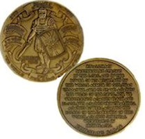 Antique Bronze Armor of God Challenge Coin