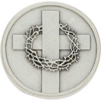 John 14:6 Cross & Crown of Thorns Coin, Easter Token