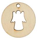 Wood Coins - Angel in My Pocket Protect Me