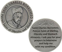 St. Charles Borromeo Obesity & Dieting Prayer Coin