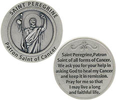 St. Peregrine Cancer Prayer Coin