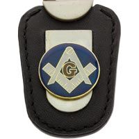 Masonic Key Chain Deluxe Leather Keychain